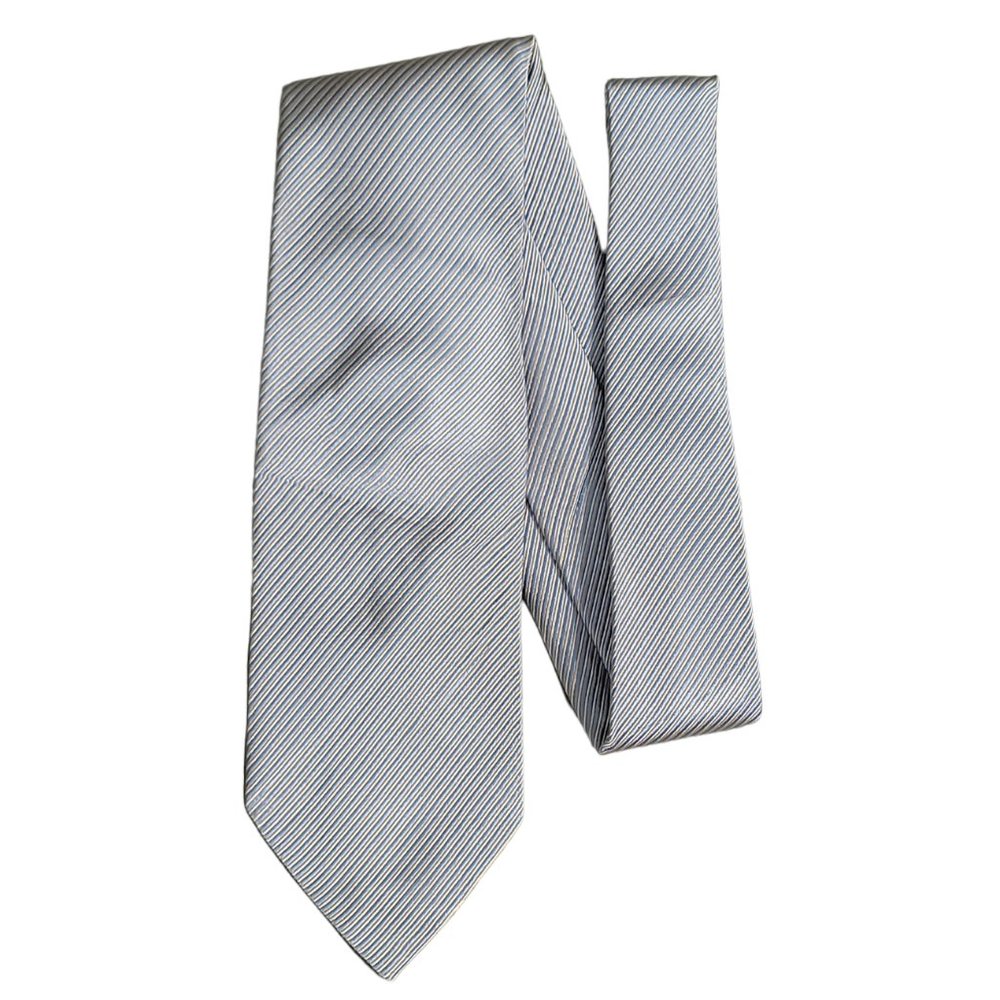 Church's Silver & Gold Diagonal Stripes Silk Tie